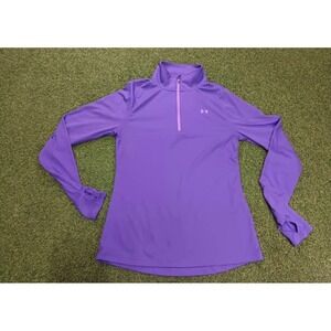 Womens Size Small Under Armour Pullover 1/4 Zip Sweater Purple